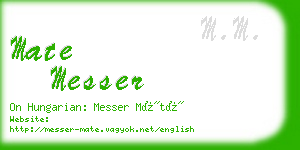 mate messer business card